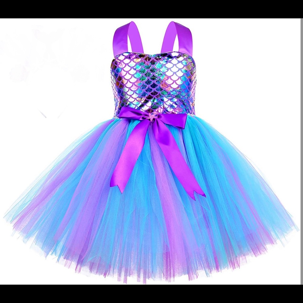 Mermaid theme tutu dress